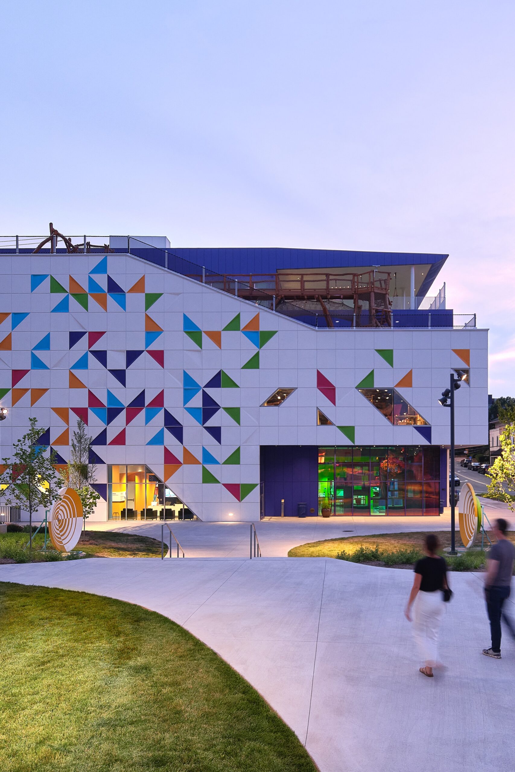 Kaleideum Exterior at Night