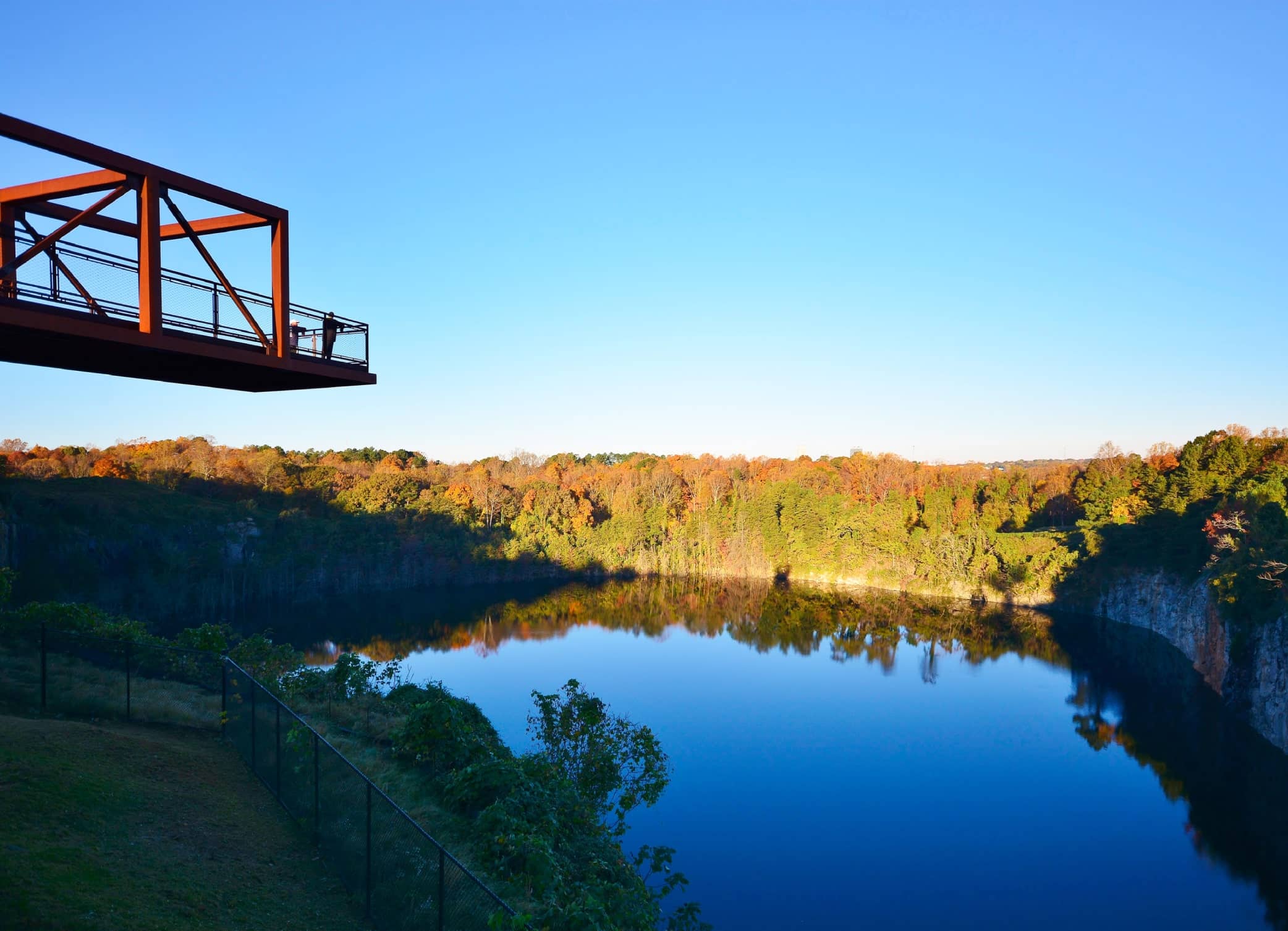 STITCH Design Shop Quarry Park Exterior Lake View