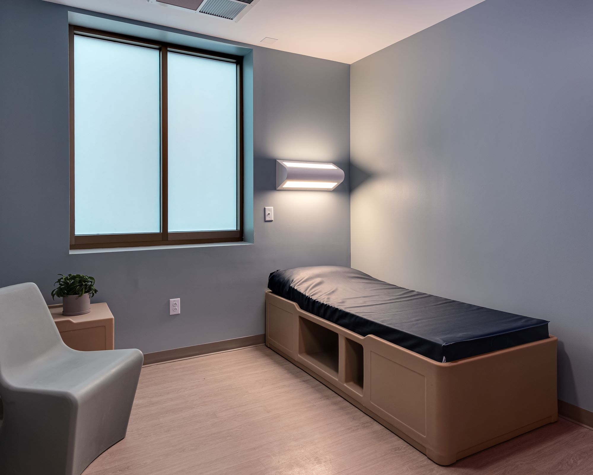 Patient room at Highland Avenue Behavioral Health Center